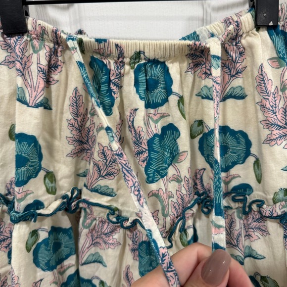 Pink Chicken New York Girls Tiered Skirt Floral‎ Print Drawstring Waist Size 4Y - Picture 3 of 10